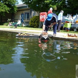 Boat displays on the Wherrytown boating pool