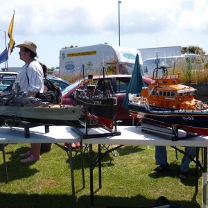 Boat displays on the Wherrytown boating pool