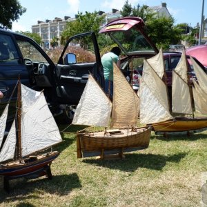 Boat displays on the Wherrytown boating pool
