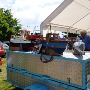Boat displays on the Wherrytown boating pool