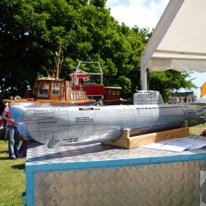 Boat displays on the Wherrytown boating pool