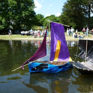 Boat displays on the Wherrytown boating pool