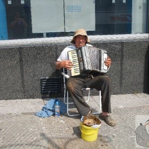 Concertina player