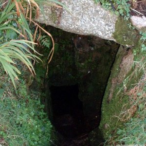 Sancreed Well vuewed from the top of the steps