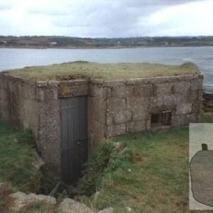 WW2 pill box, St michaels mount. Lefthand side