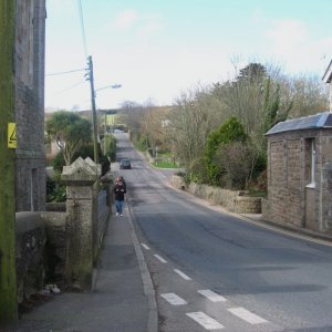 Looking up Green Lane Hill