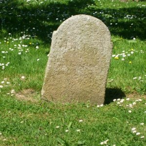 Boundary stone lookalike