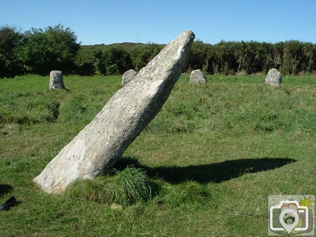 Boscawen Un Stone Circle - Leaning centre stone