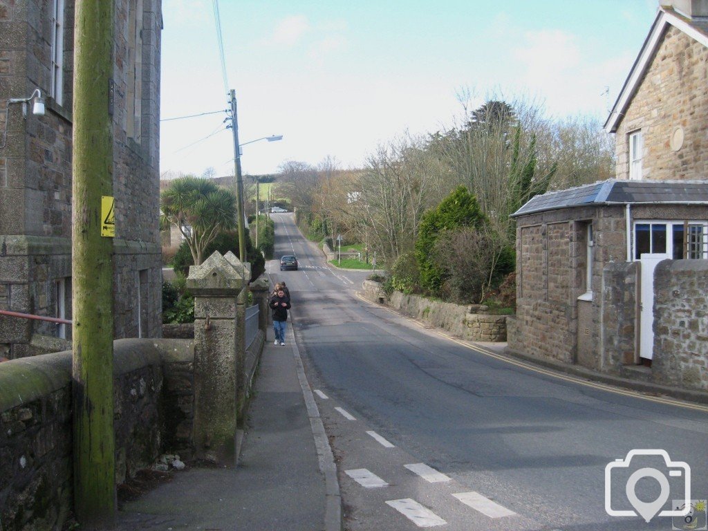 Looking up Green Lane Hill