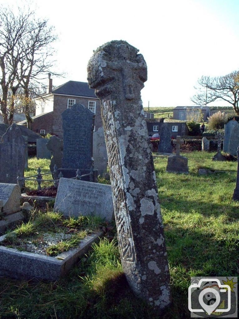 Sancreed Parish Church and leaning Celtic cross