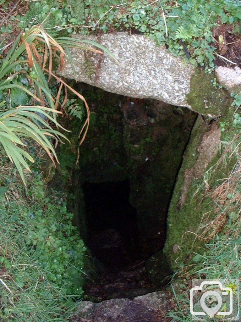 Sancreed Well vuewed from the top of the steps