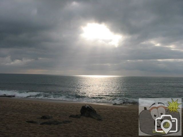 Sun light on mounts bay