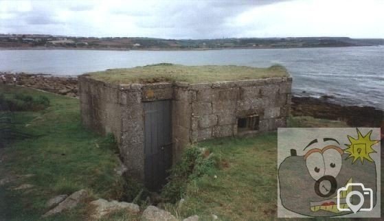 WW2 pill box, St michaels mount. Lefthand side