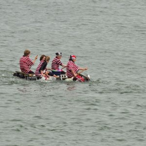 newlyn  raft  race.