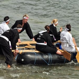 newlyn  raft  race.