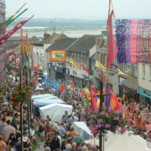 Crowds at the height of Mazey Day, 2005