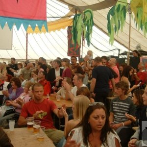 Crowd in the marquee - St Anthony's Gardens, 2005