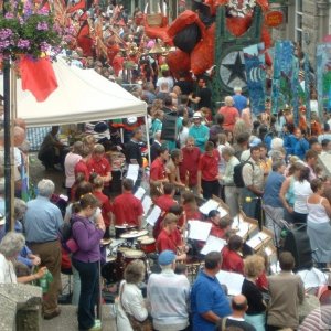 It's teeming in town on Mazey day, 2005