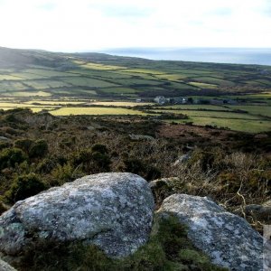 Little Trevalgan Hill - 10Feb10 - looking westwards from the summit