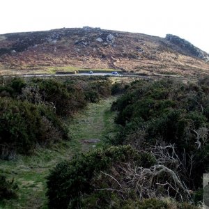 From Little Trevalgan Hill - 10Feb10 - View to west Rosewall Hill