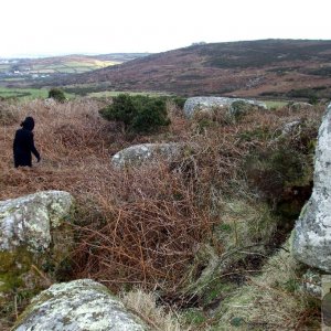 View eastwards on Little Trevalgan Hill - 10Feb10