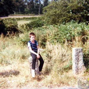 Young lad, bottom of Treneere - Summer, 1983