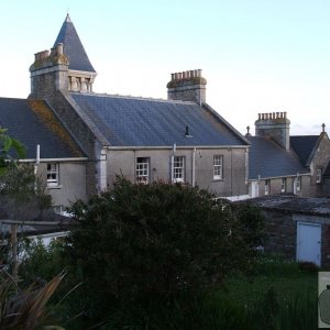 View to houses behind the old Coastguard H.Q., now residences.