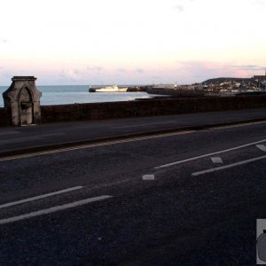 Sunset over Chandour Cliff and Hannah Bennetts memorial