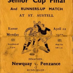 Senior Cup Final v Newquay at St Austell, April, 1957