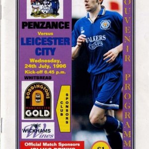 Programme of first Leicester v Penzance Magpie meeting, 1997