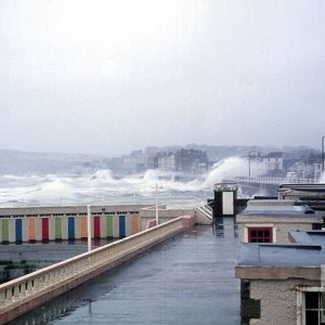 The Prom as seen from the Bathing Pool - 15th March 1977