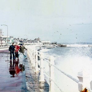 Day after the storm - Defying the waves! - 16th March 1977