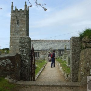 Entering the churchyard of St Levan's Church - 17May10