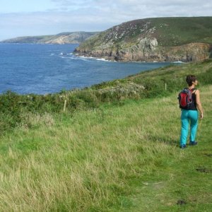 Making our way to Portheras Cove (17th Aug., 2009)