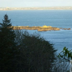 View of St Clement's Isle from near Raginnis - Remembrance Sunday, 8th Nov.