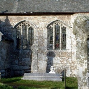 The side of the church at Sancreed