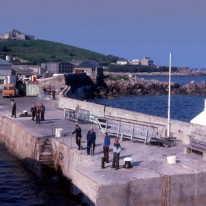 Approaching the quay at St Mary's, Scilly