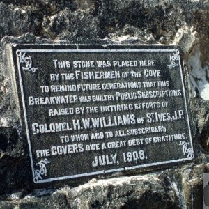 Sennen Cove Pier Plaque