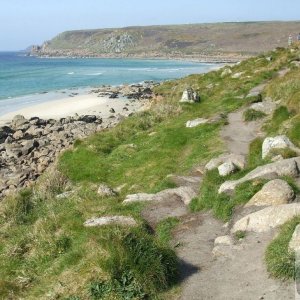 Cliff path to Gwynver below Carn Barges