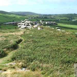 Path to Second Boss of Granite to West of Trencrom Hill