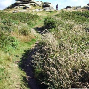 Path from the Western Stack to the higher Eastern Crags at the summit of Tr