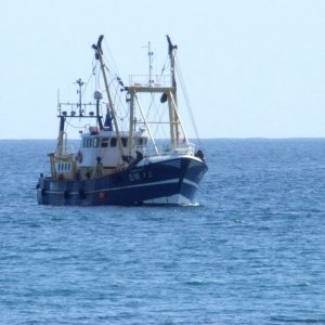 Brixham Trawler entering Penzance.