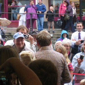 Antony Cotton cuts the pink ribbon