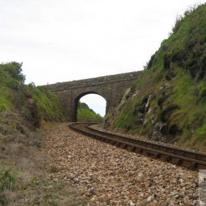 Train track and bridge