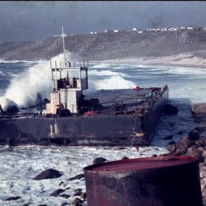 'Neptun' ashore st Sennen Cove.