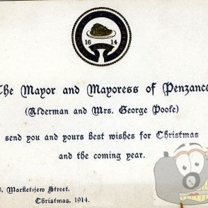 Mayor and Mayoress of Penzance Christmas Greeting