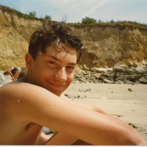 Me on Perranuthnoe beach 1989