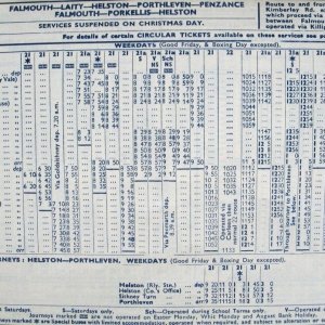 Western National Bus Timetable 1960