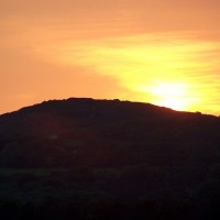 Sunset over Trencrom Hill