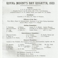 1933 - PENZANCE ROYAL REGATTA PROGRAMME